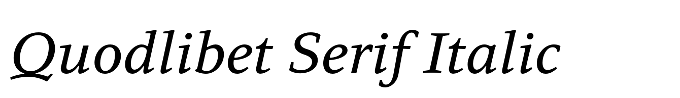 Quodlibet Serif Italic